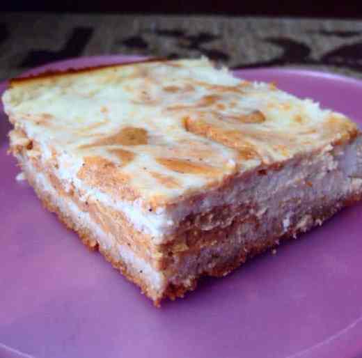 Pumpkin Marble Protein Cheesecake Bars (Keto & High Protein Options