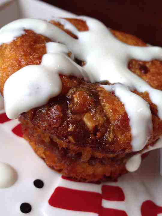 Low-Carb Caramel Pecan Protein Muffins w/ Cream Cheese Frosting