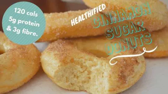 Low-calorie Cinnamon Sugar Protein Donuts