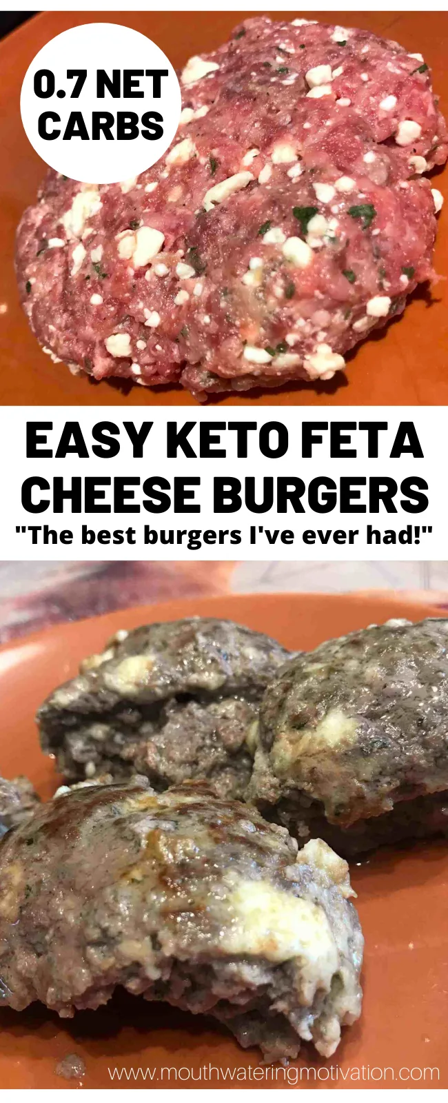 easy keto feta cheese burgers