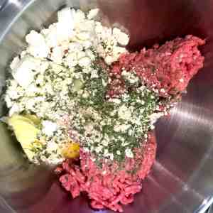 ground beef feta spices