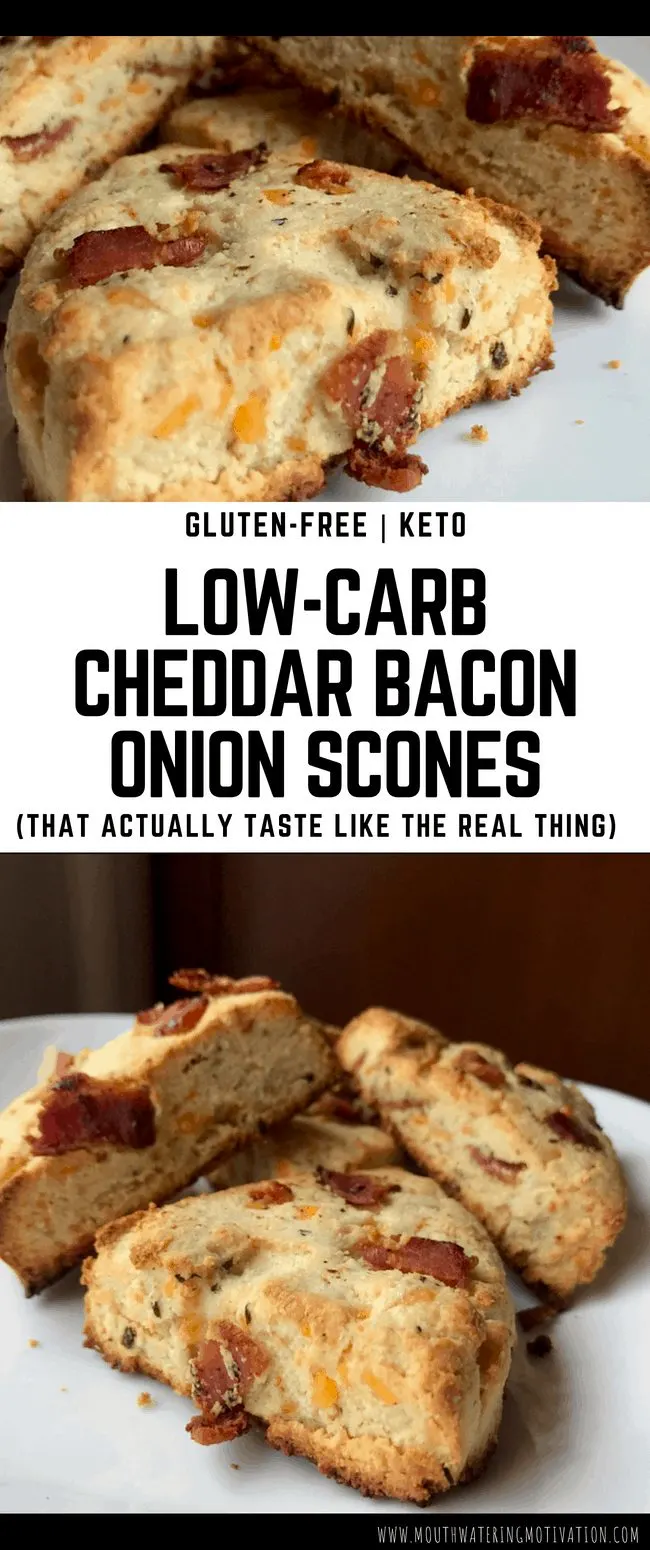 keto bacon cheddar onion scones