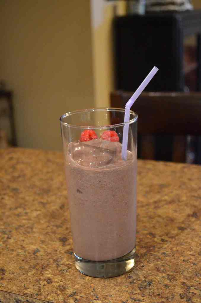 Chocolate Covered Strawberry Protein Frosty