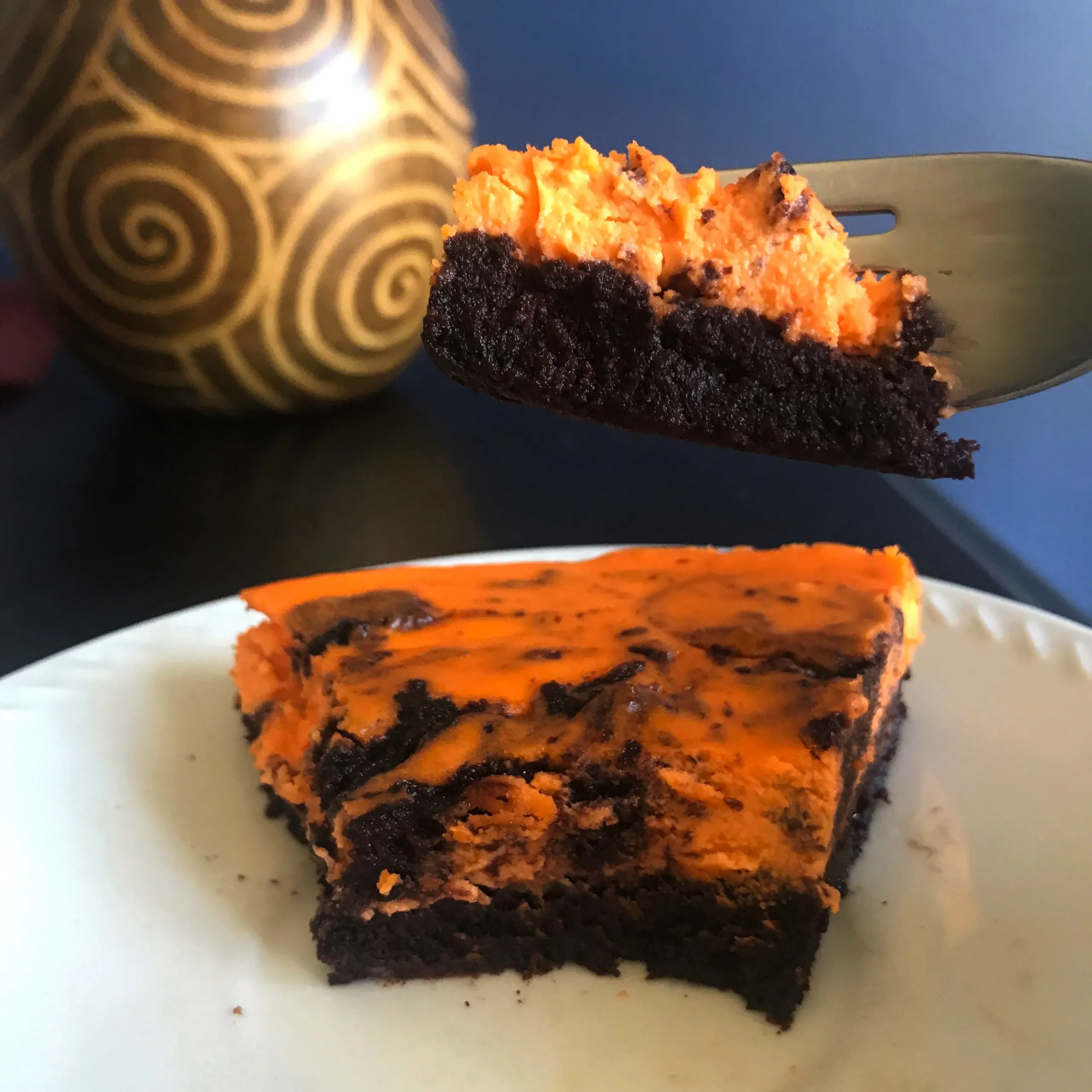 Keto Halloween cheesecake dessert 