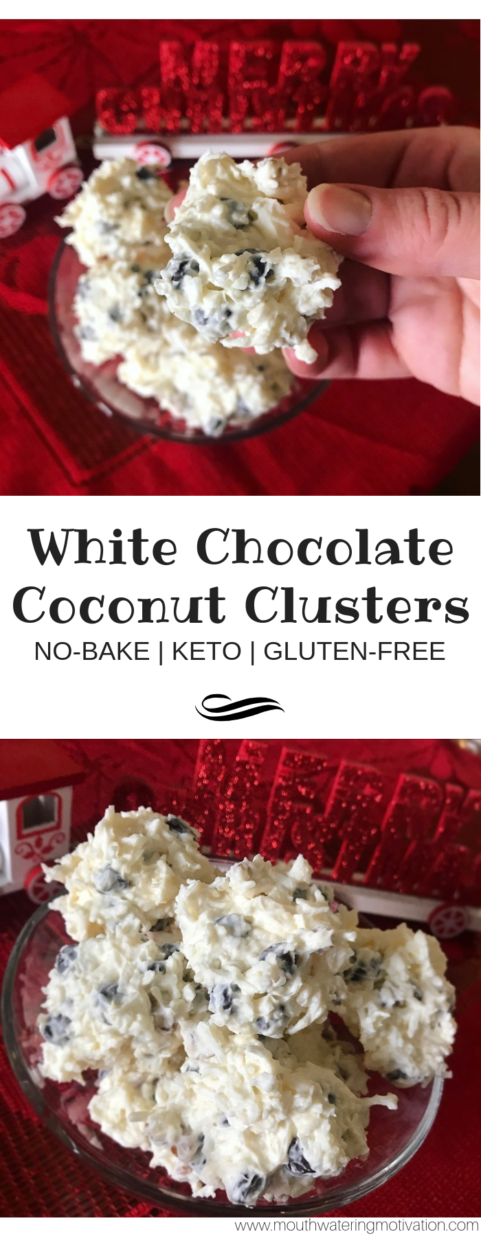 Keto White Chocolate Coconut Clusters