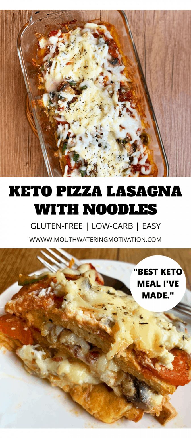 Keto Pizza Lasagna WITH NOODLES - Mouthwatering Motivation