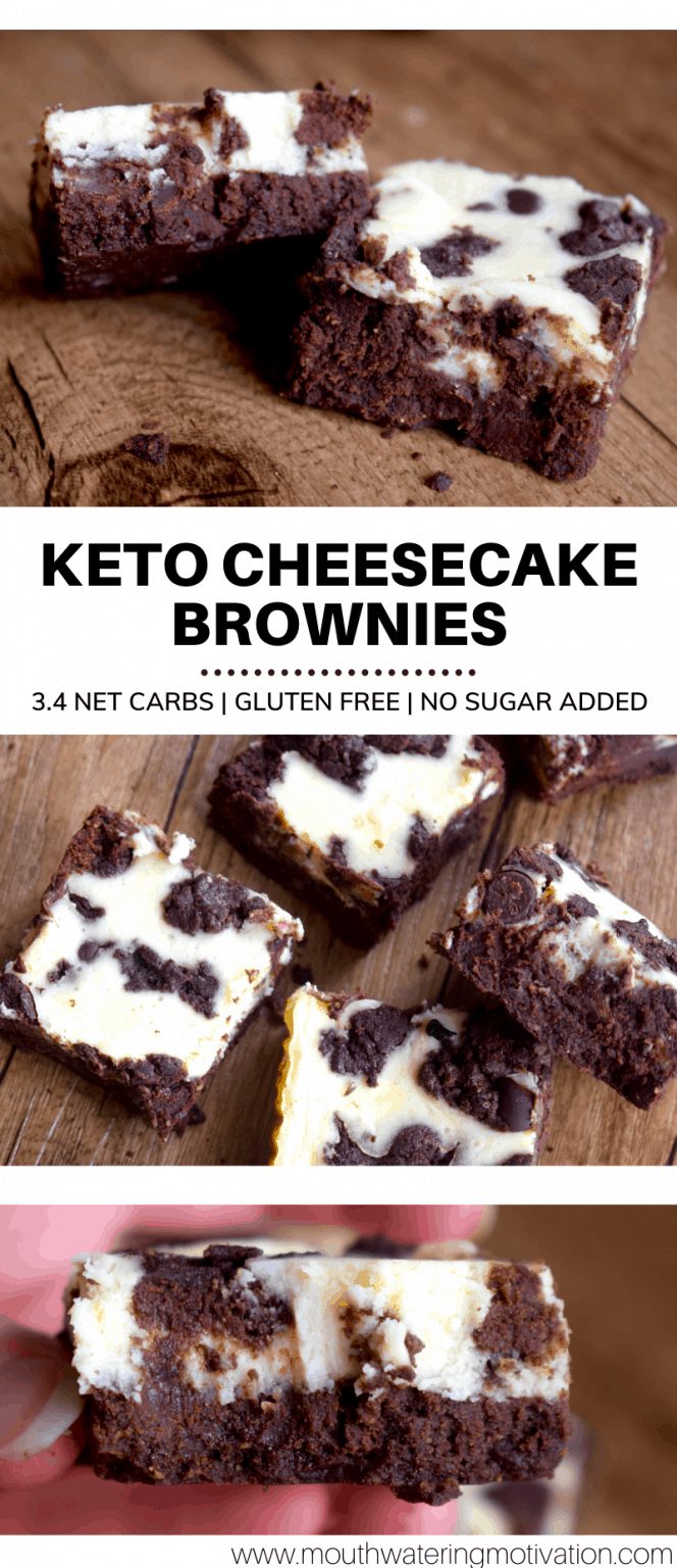 Keto Cheesecake Brownies - Mouthwatering Motivation