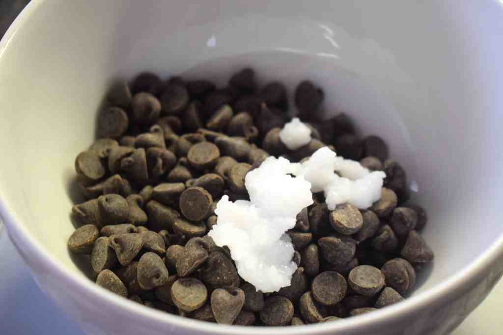 stevia chocolate chips and coconut oil