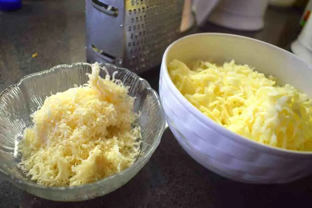 shredded parmesan and mozzarella
