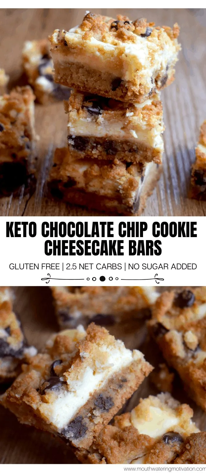 keto chocolate chip cookie cheesecake bars