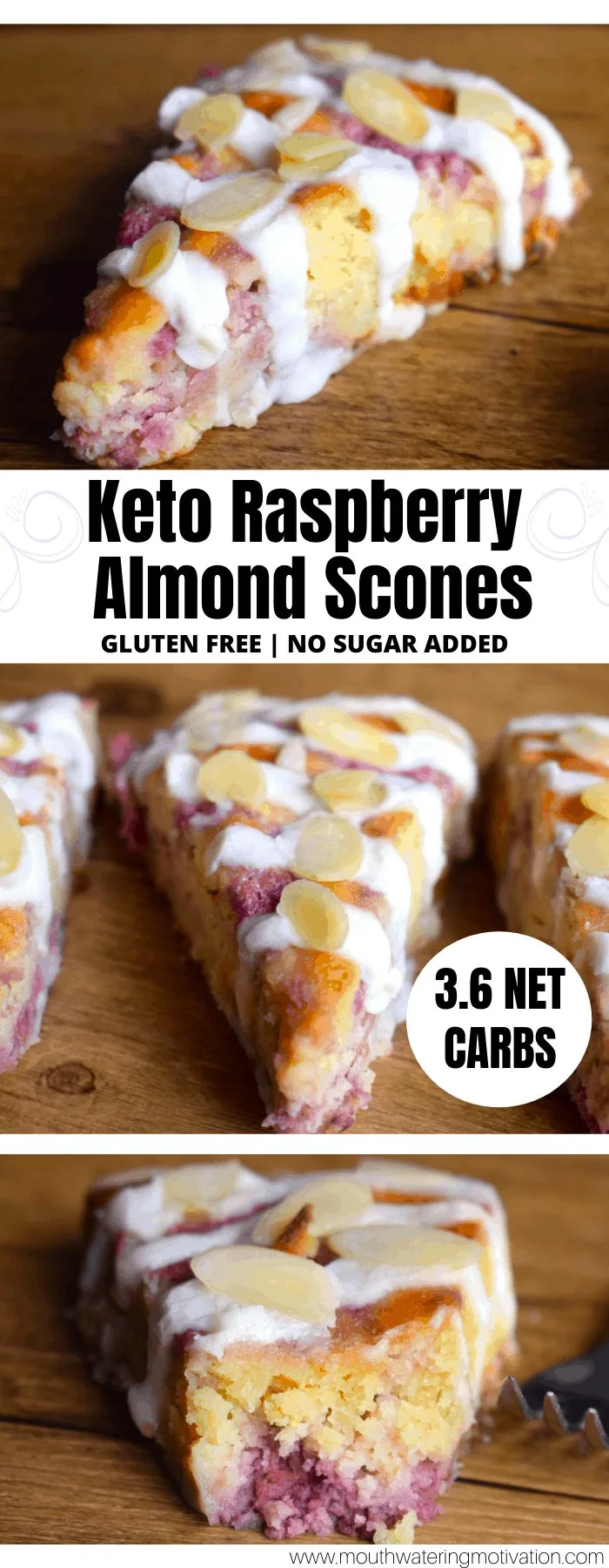keto raspberry almond scones