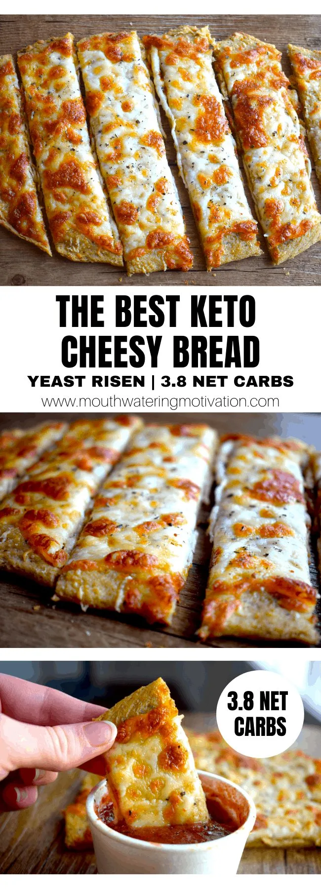 THE BEST KETO CHEESY BREAD