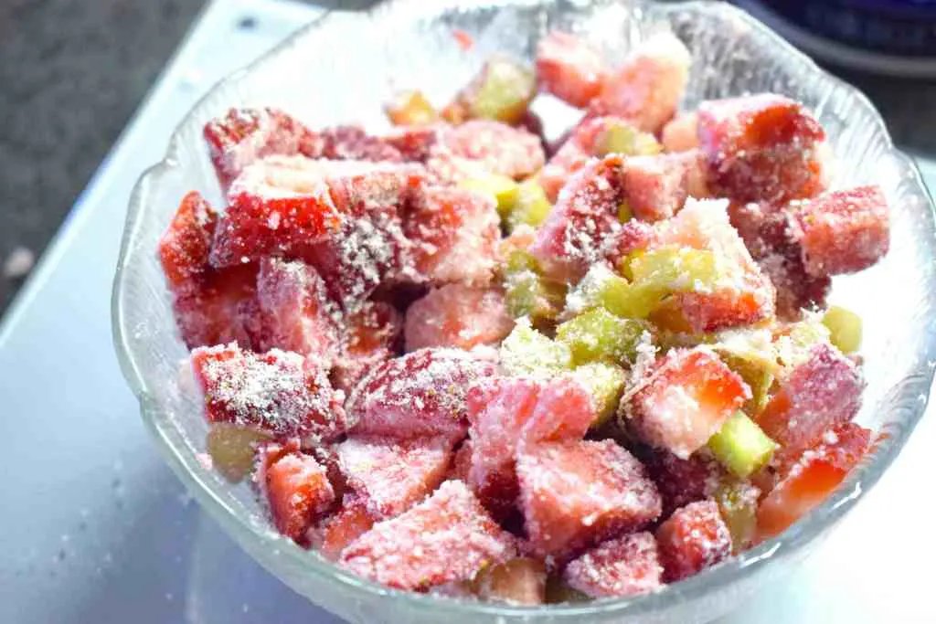 strawberries and rhubarb 