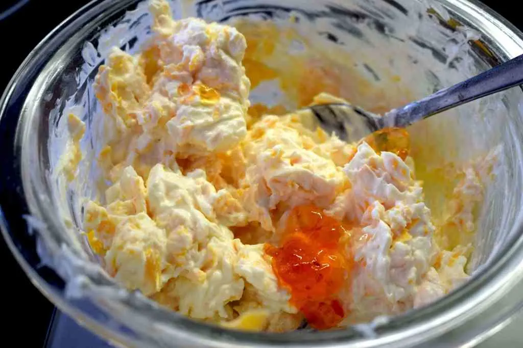 cream cheese sour cream cheddar cheese and red pepper jelly