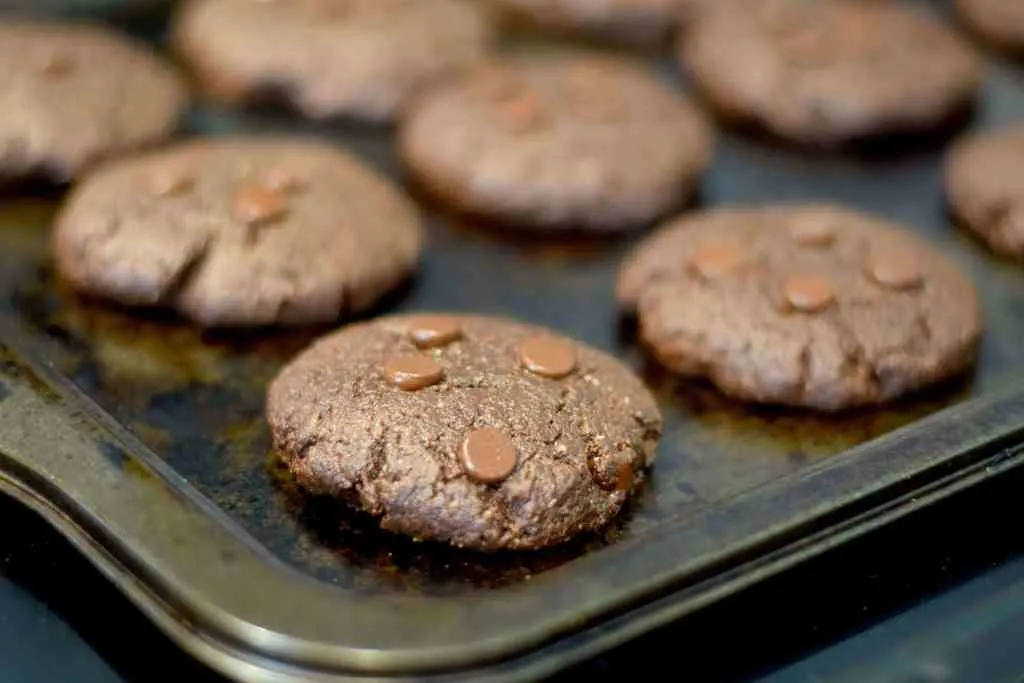 keto chewy double chocolate cookies 