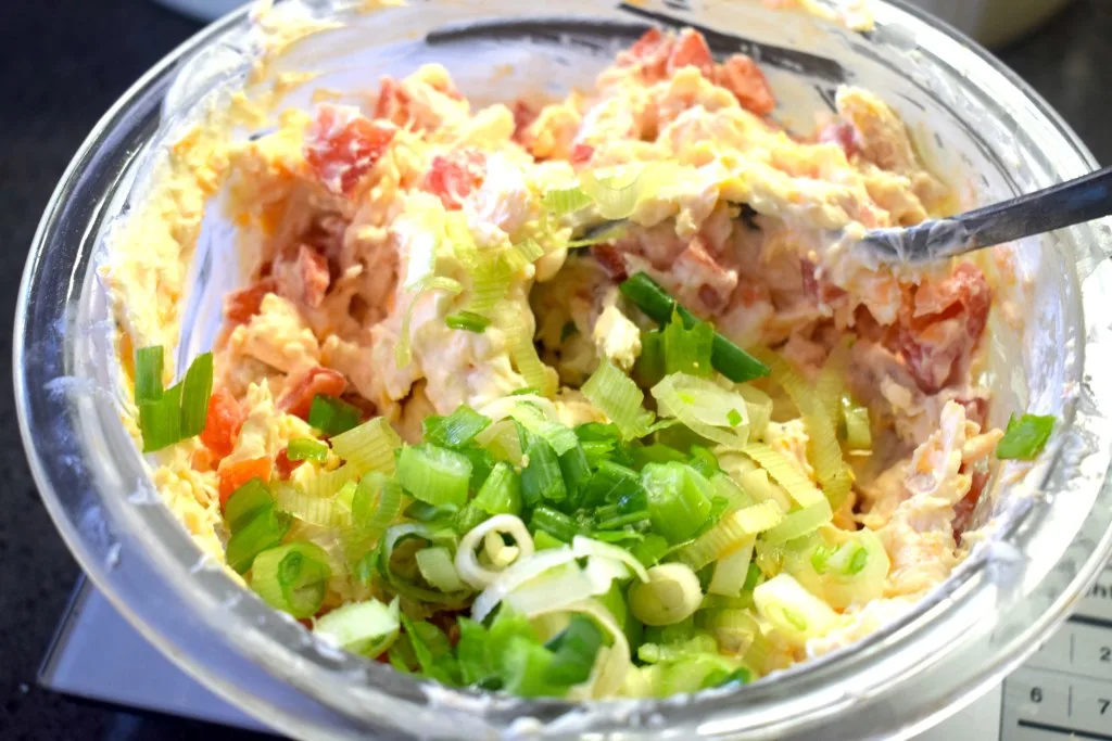 rotisserie chicken red pepper green onion cream cheese filling