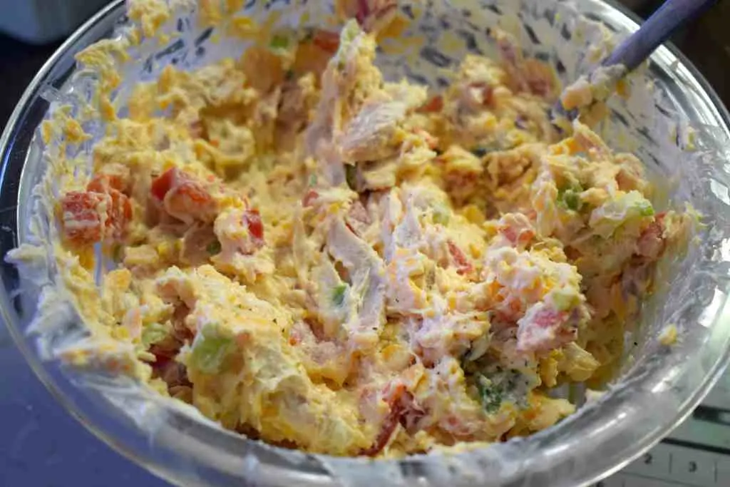 low carb chicken red pepper wrap filling