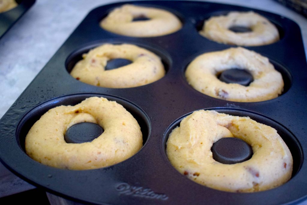 keto maple donuts before baking