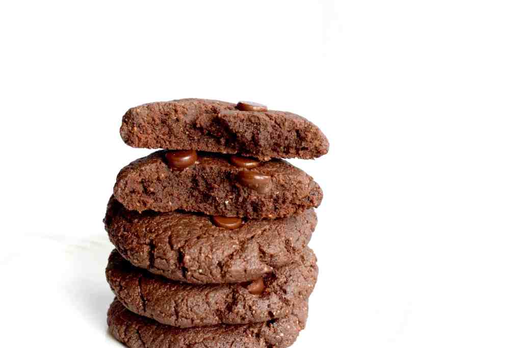 keto low carb double chocolate chewy cookies