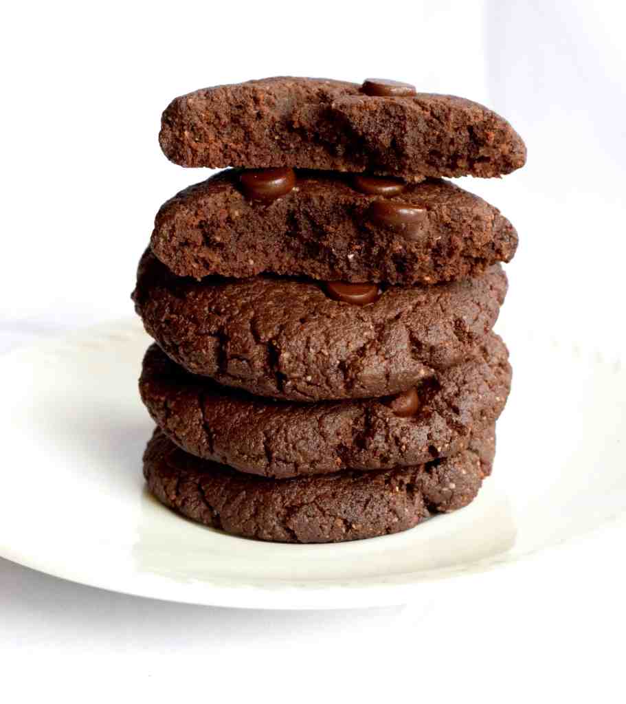 low carb double chocolate chewy cookies