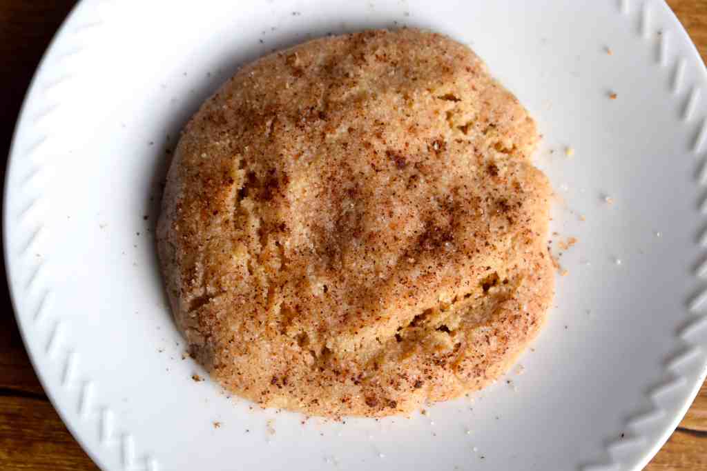 keto microwave snickerdoodle cookie