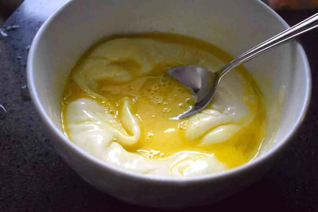 melted mozzarella and egg