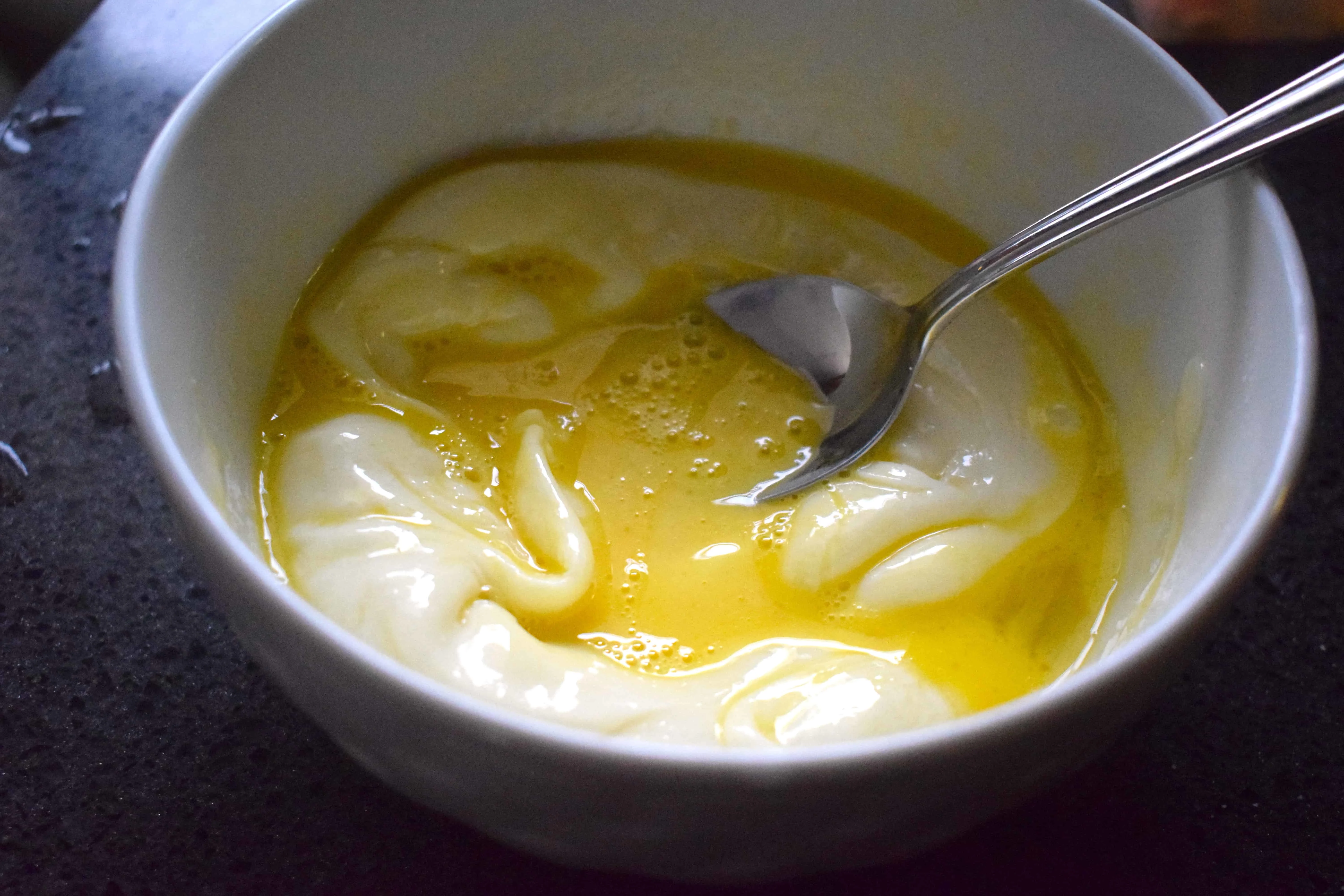 melted mozzarella and egg