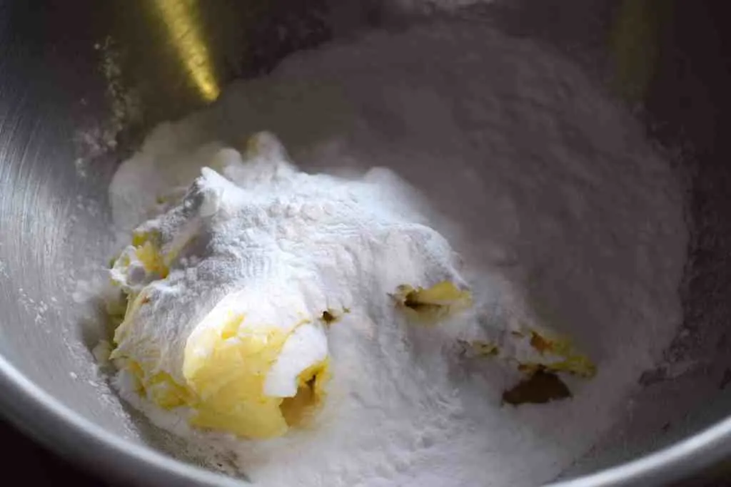 softened butter and powdered monkfruit sweetener