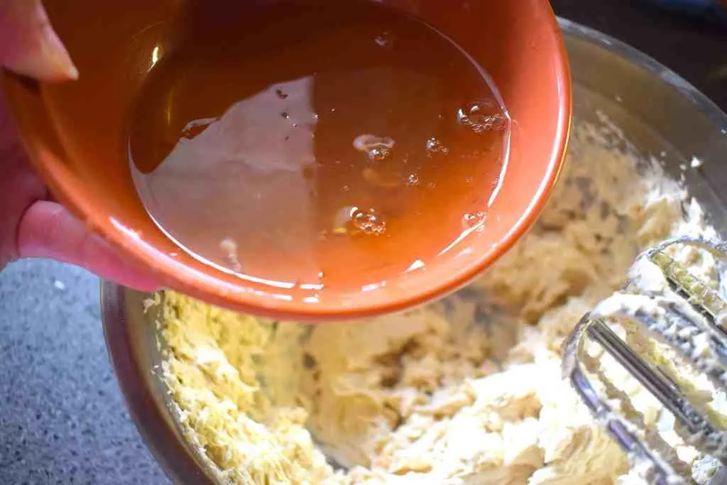 add egg whites to butter and sweetener add egg whites to butter and sweetener