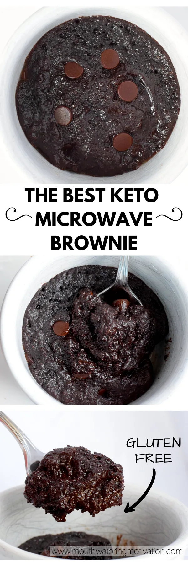 The Best Keto 1 Minute Microwave Brownie | Mouthwatering Motivation