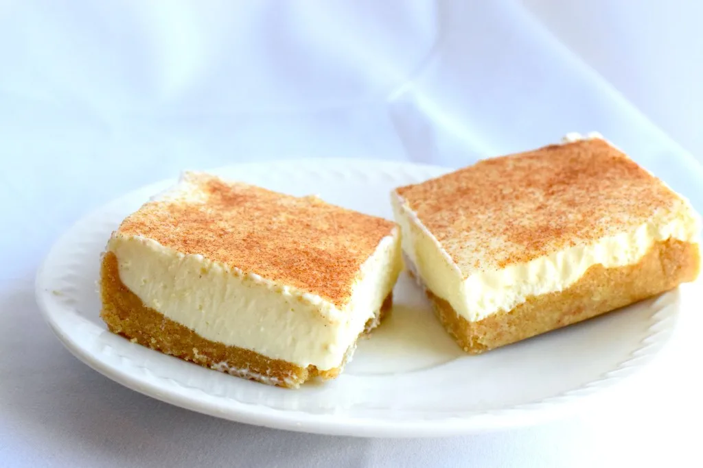 low carb no bake cheesecake bars