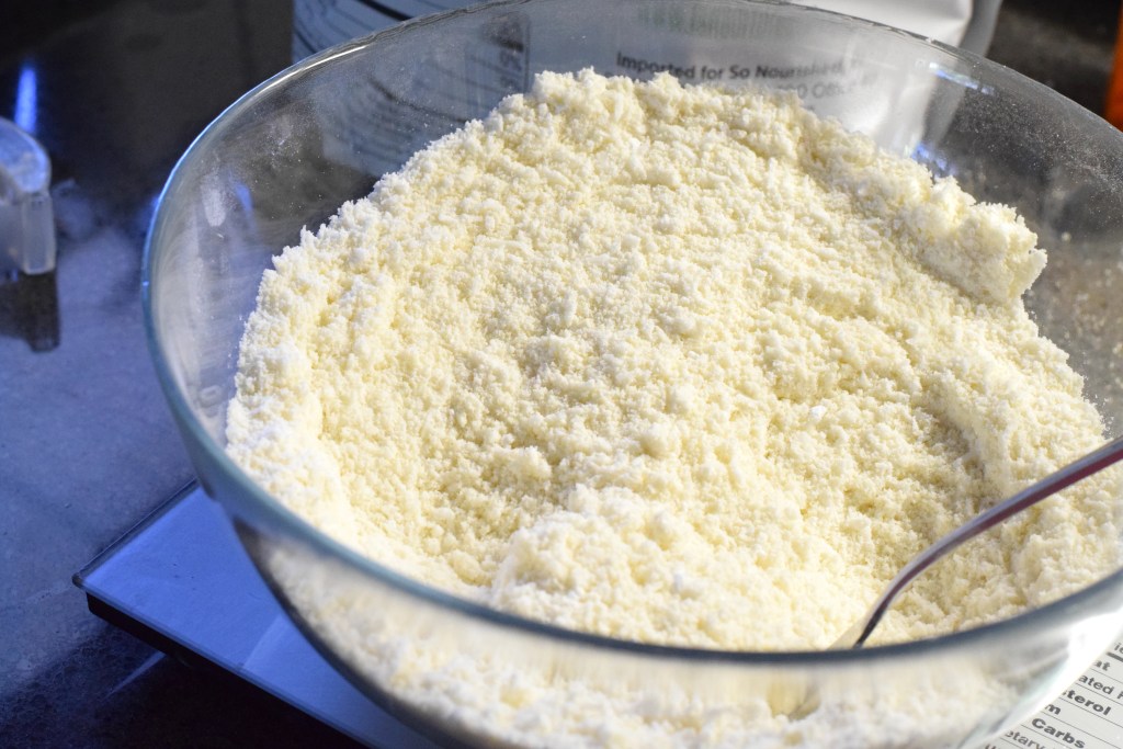 almond flour, coconut flour, Xanthan Gum, salt