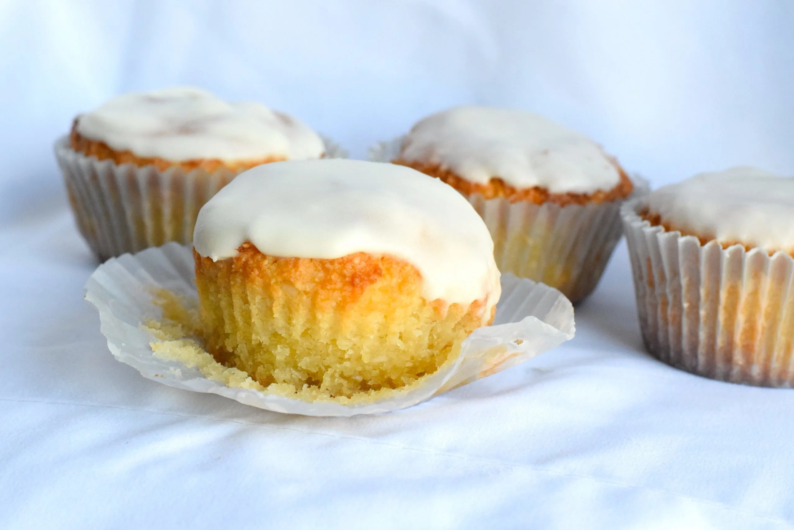 keto coconut muffins glazed