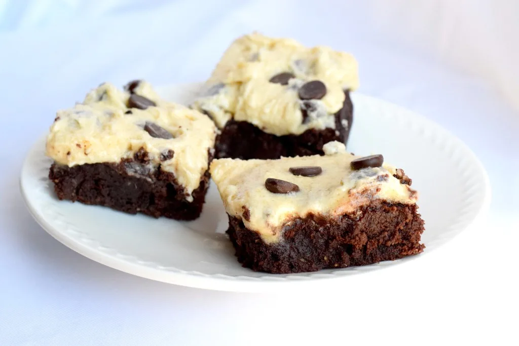 keto cookie dough frosted brownies