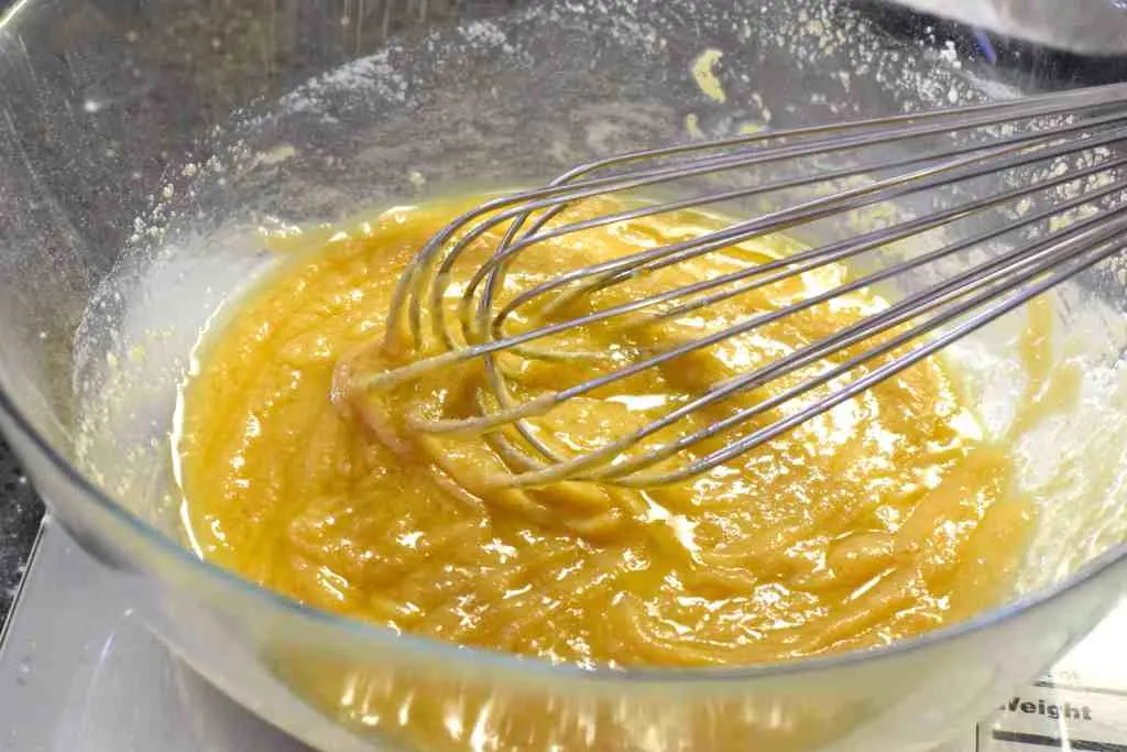 whisking monkfruit sweetener and butter