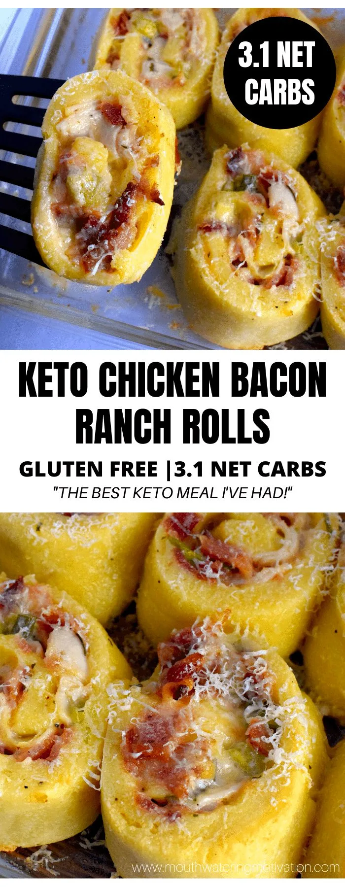 KETO CHICKEN BACON RANCH ROLLS