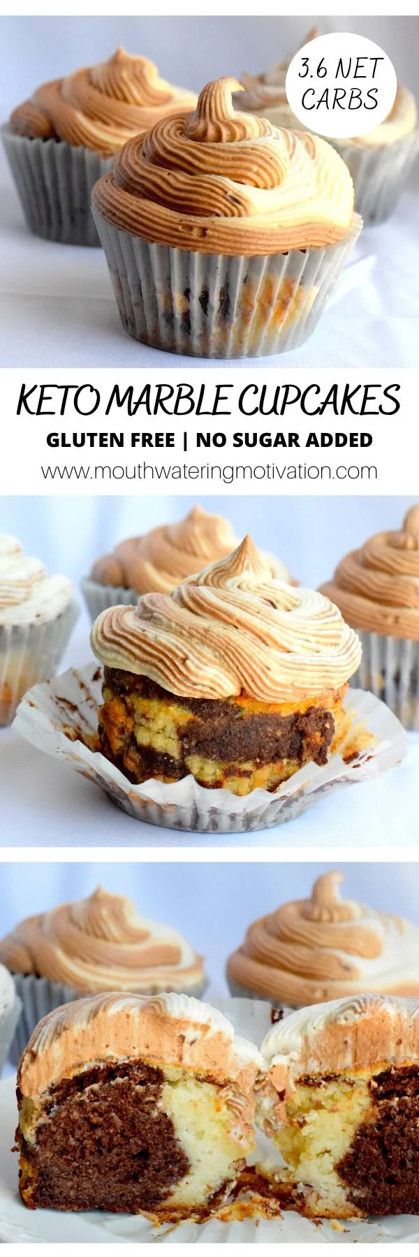 keto marble cupcakes