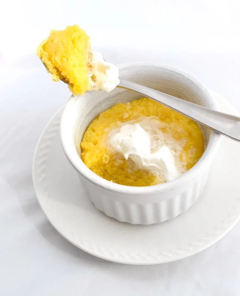 Easy Low Carb Keto Lemon Mug Cake - Mouthwatering Motivation