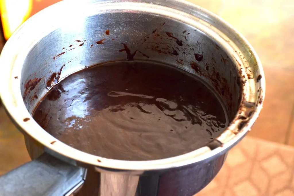 cocoa powder, butter, monkfruit sweetener, egg