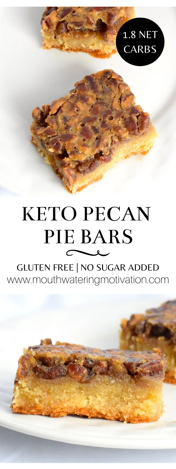KETO PECAN PIE BARS