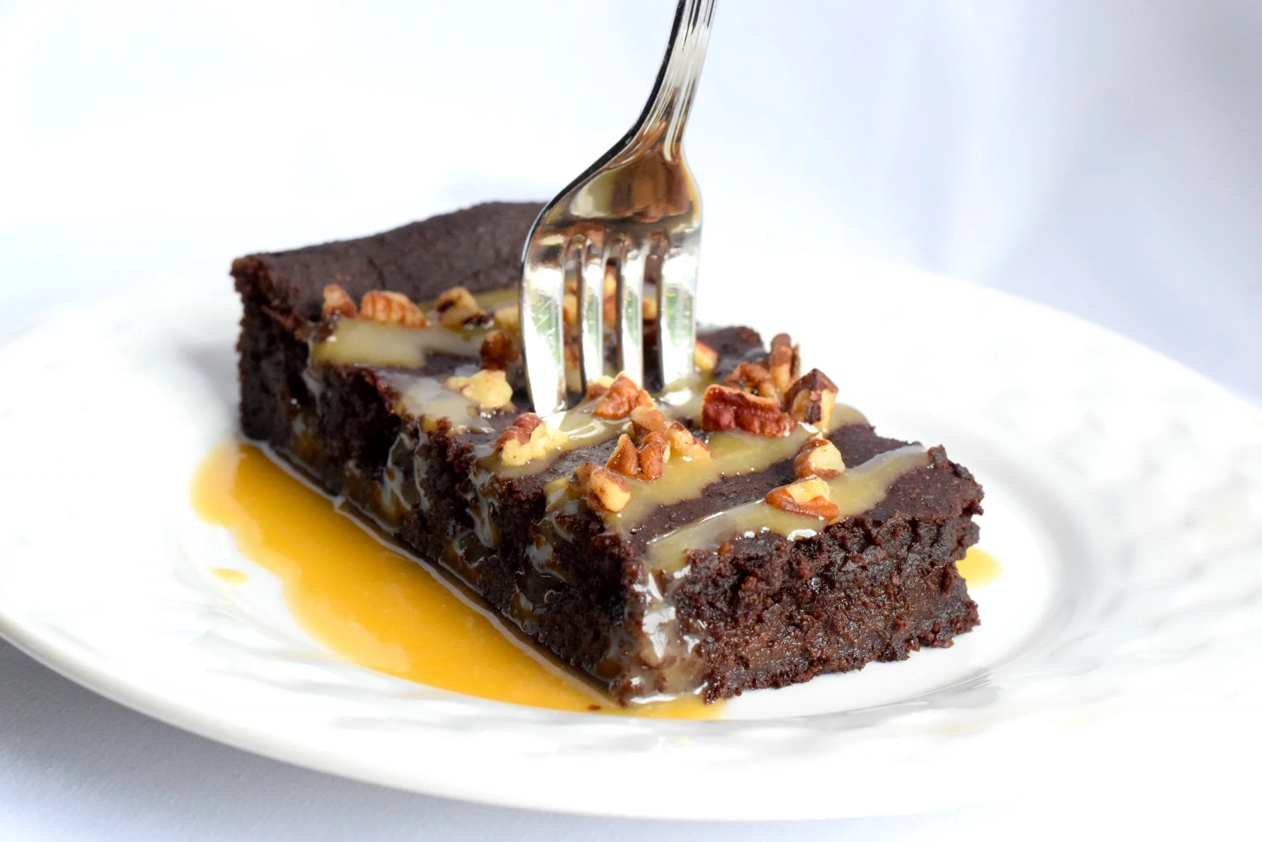 Keto Chocolate Turtles Cake