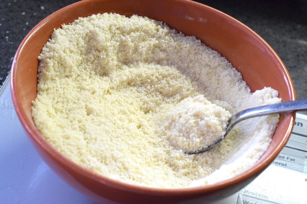 almond flour, monkfruit sweetener, salt