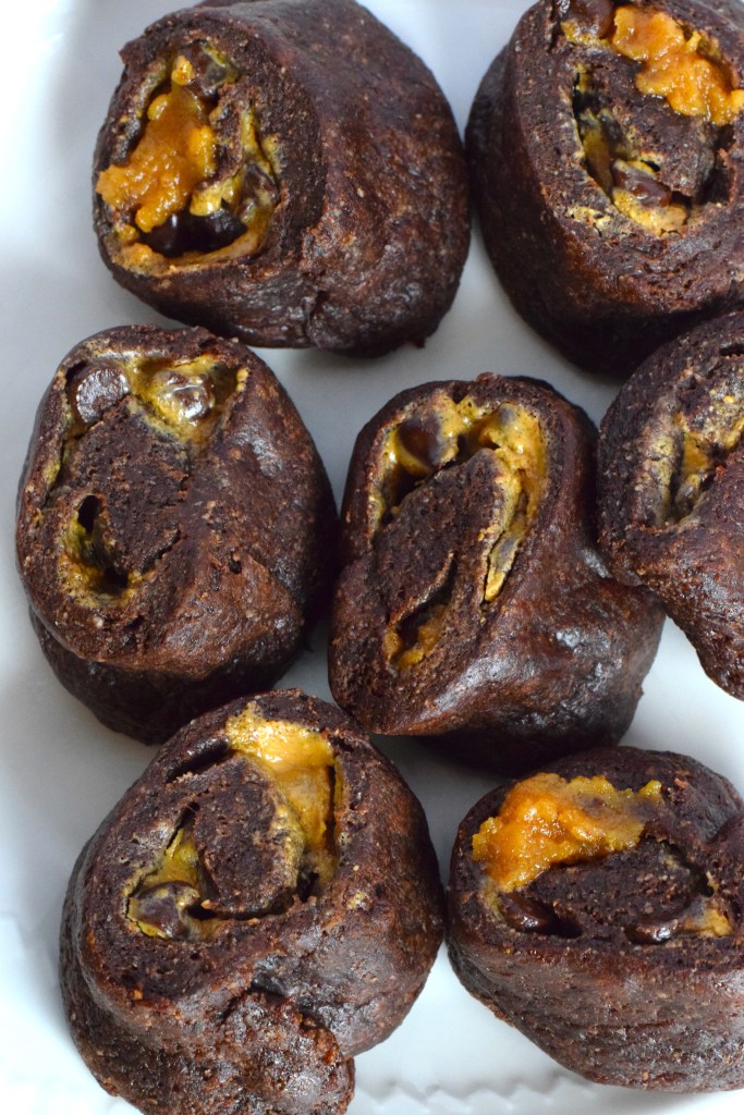 keto chocolate peanut butter cup rolls