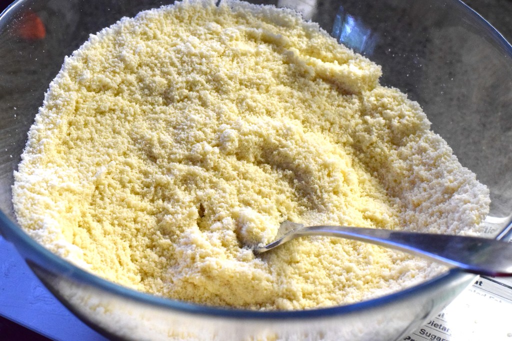 almond flour, coconut flour, Xanthan Gum, salt