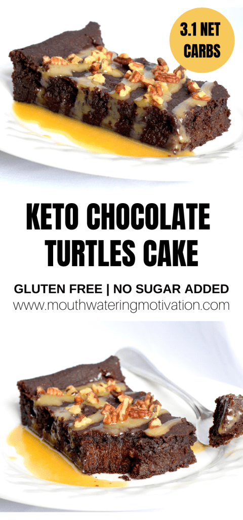 KETO CHOCOLATE TURTLES CAKE