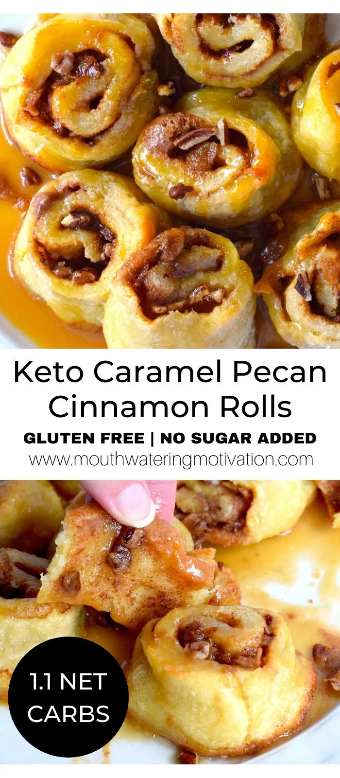 Keto Caramel Pecan Cinnamon Rolls