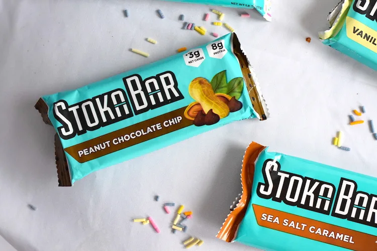 peanut chocolate chip stoka bar review