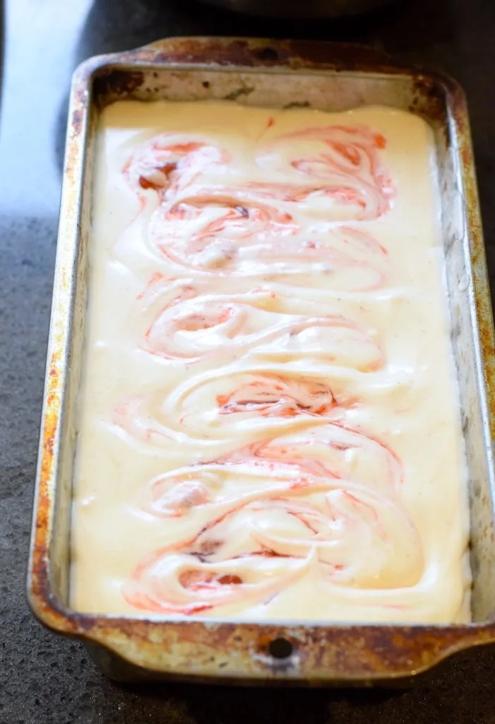 keto strawberry swirl ice cream