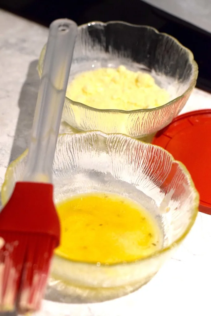 garlic butter and parmesan cheese