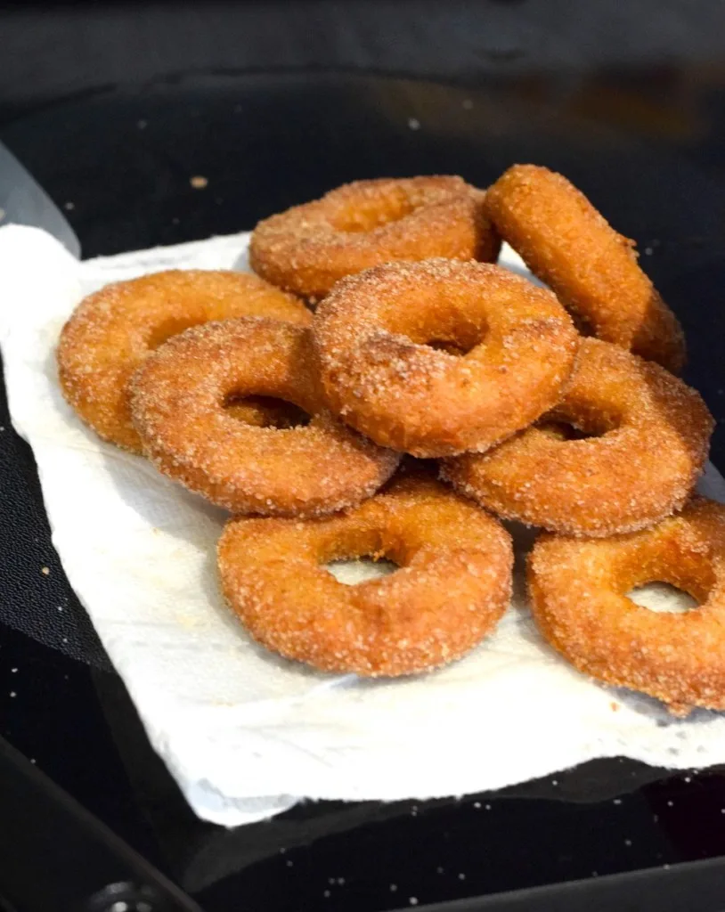 keto fried cinnamon sugar donuts